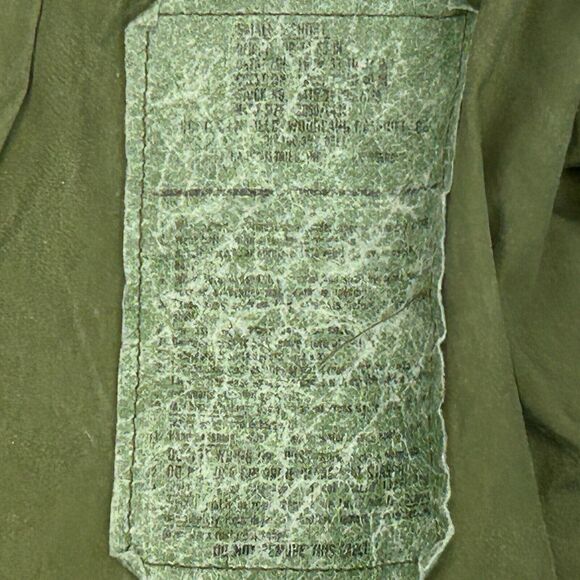 Vintage US Army Paratrooper Hooded Field Coat Camouflage Green S Small Short - Picture 12 of 14